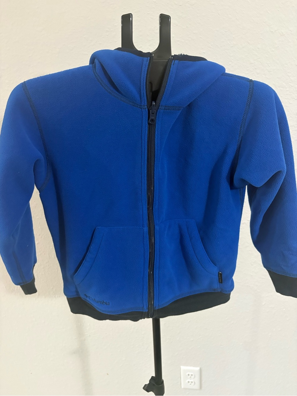 Columbia Kids Blue Fleece Full-Zip Hoodie Reversible (blue and navy)